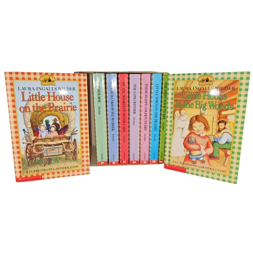 Little House on the Prairie Laura Ingalls Wilder 9-Book Gingham Box Set Vintage